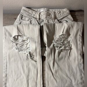 PacSun 90's Boyfriend Jeans in Light Cream